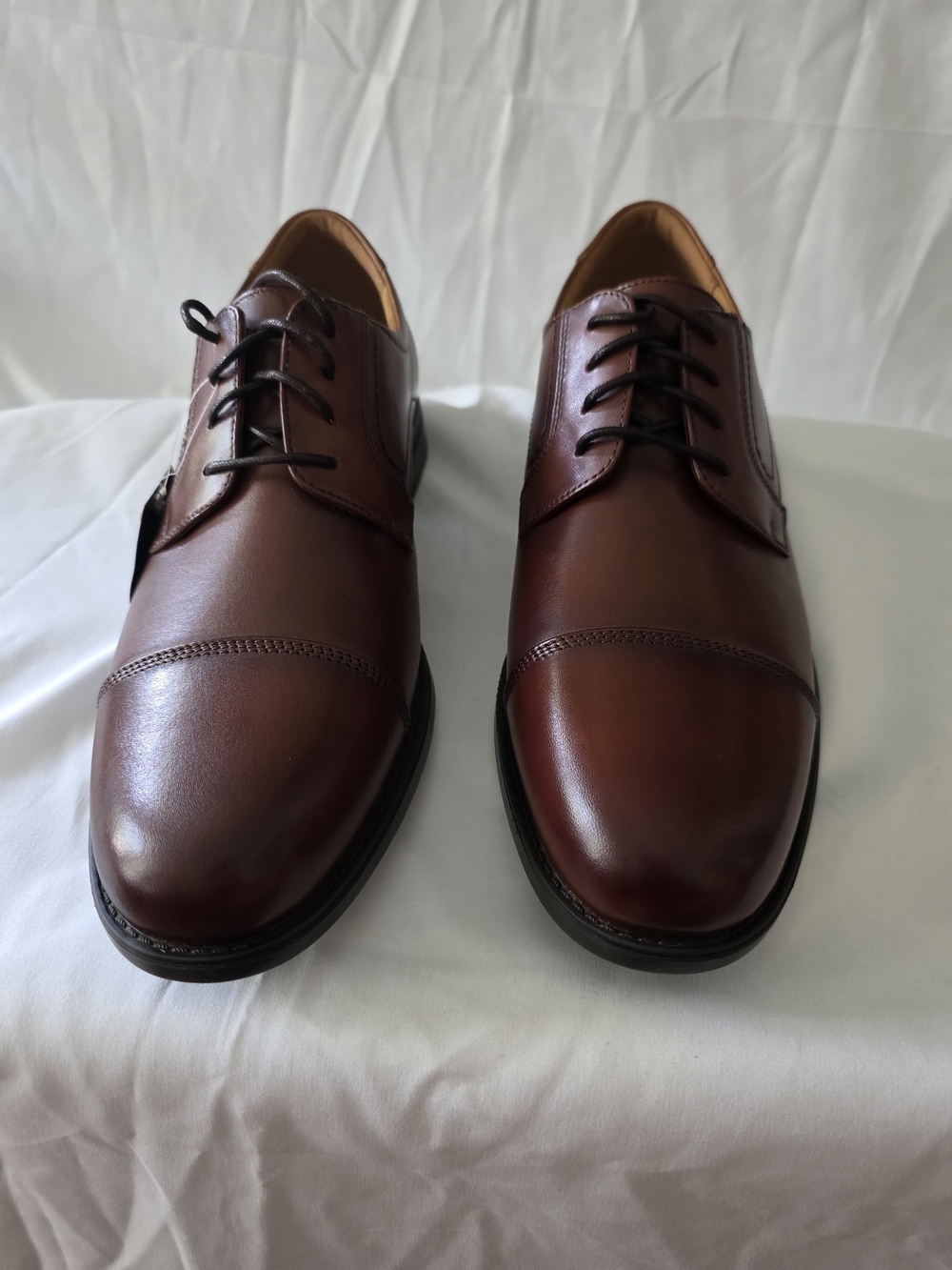 Men's FLORSHEIN NEW Cognac Cap-Toe Lace-Up Dress Shoes